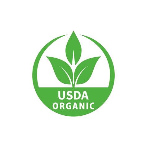 Premium Vector Usda Organic Green Emblem Illustration On White Background
