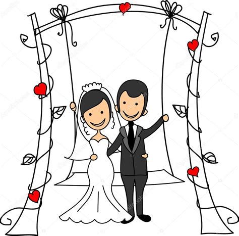 Choose from 500+ cartoon bride and groom graphic resources and download in the form of png, eps, ai or psd. Wedding cartoon bride and groom — Stock Vector ...