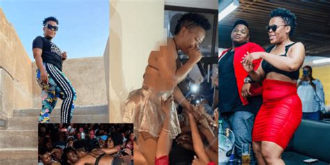 Dancer Zodwa Libram Gives Fans Kiss Whiles Others Touch Her Private