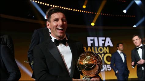 About 2015 fifa ballon d'or awards. Messi wins the FIFA Ballon d'Or 2015. Ronaldo finished second