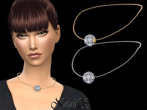 Crystals Disco Ball Pendant Necklace Found In Tsr Category Sims 4