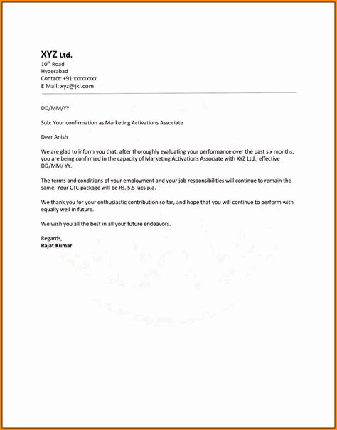 employment confirmation letter template word design talk