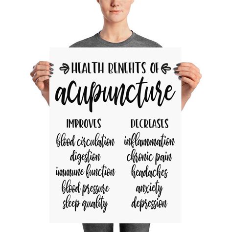 Health Benefits Of Acupuncture Acupuncture Poster Tcm Acupuncture