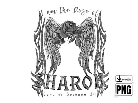 I Am The Rose Of Sharon Bible Verse Png Song Of Solomon 21 Etsy