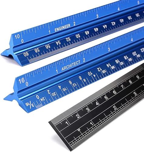 Btsky 3 Pack 12 Architectural And Engineering Scale Rulers With Standard