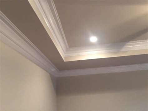 We made our diy coffered ceiling for less than $500 by swapping out crown molding for stacked cheaper trim! Pin by Susan Birmingham on Dining Room | Crown molding ...