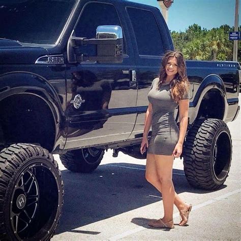 Jacked Up Trucks And Girls Country Chevy Trucks Girl Senior Picture