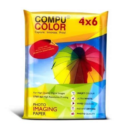 Compu Color 270 Gsm Glossy Photo Paper Packaging Size 50 Sheets Per