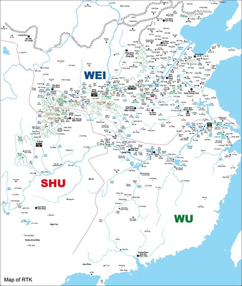 Detailed Map Of China During The Three Kingdoms Period 220 280ad