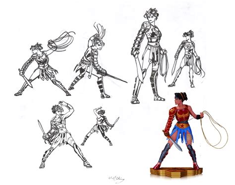 Wonder Woman The Art Of War Statue Layouts Cliff Chiang In Ivan