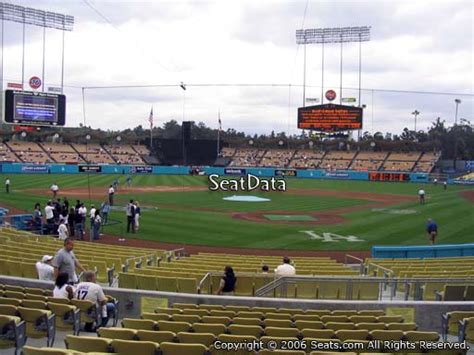 Seat View From Field Box Section 3 At Dodger Stadium Los Angeles Dodgers