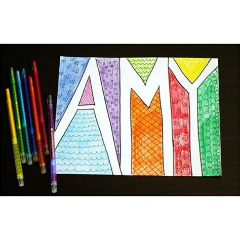 Get Colorful With Doodle Names Name Drawings Teaching Art Art Classroom
