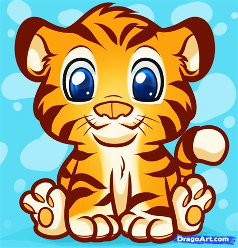 That pretty much works with any animal. Baby Cartoons Animals | Pet Lovers | Tiger cartoon drawing, Cartoon tiger, Cartoon drawings