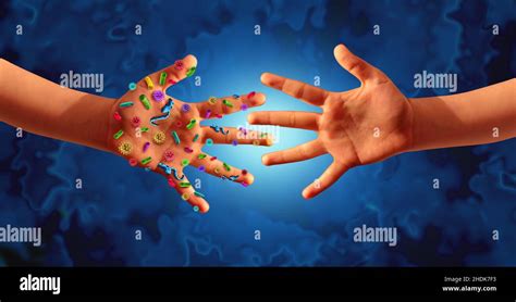 Contagious Disease Transmission And Infectious Diseases Spread As A Hygiene Concept With Hands