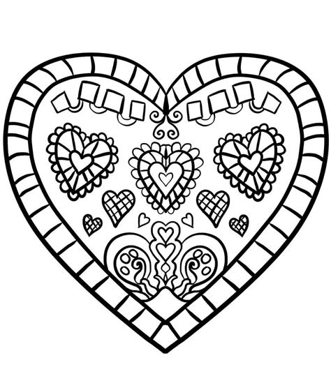 Printable Coloring Pages Of Hearts