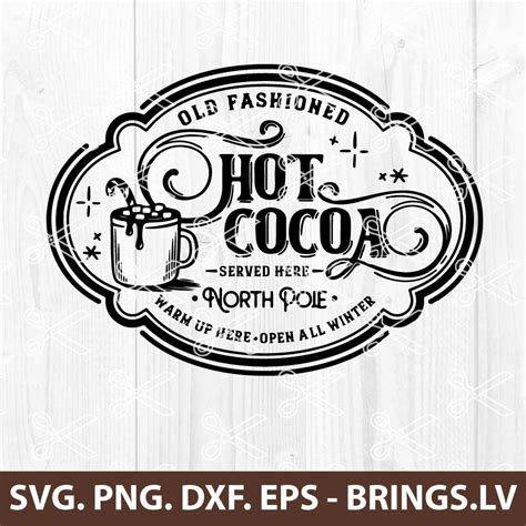 Hot Cocoa Svg Hot Cocoa Sign Svg Christmas Sign Svg Png Dxf Eps Cut Files For Cricut And