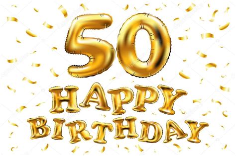 Imágenes Feliz 50 Años Vector De Feliz Cumpleaños 50 Celebración Oro