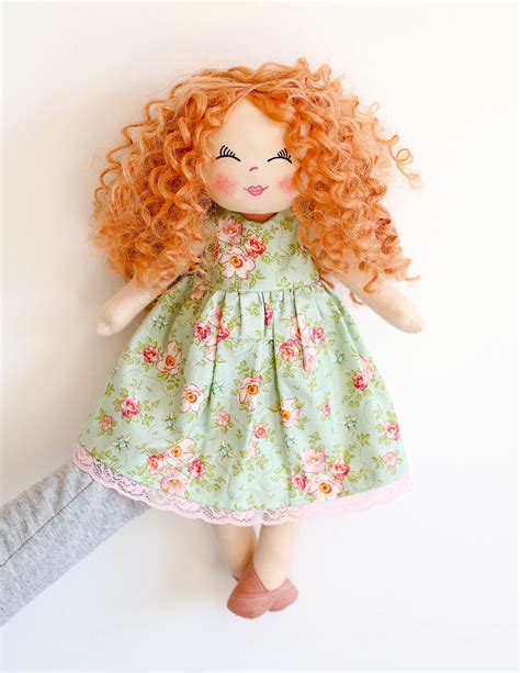 Personalised Doll Rag Doll Ginger Hair Doll Fabric Doll Etsy Fabric