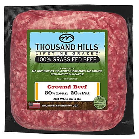 thousand hills 100 grass fed beef ground beef and burgers driskill s market