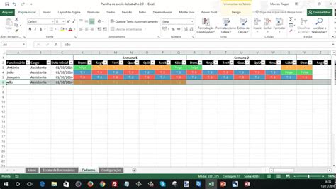 Modelo De Escala De Trabalho No Excel Vários Modelos