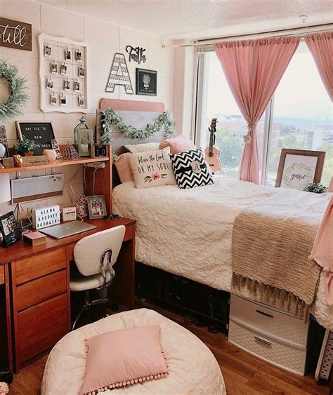 A Bedroom With A Bed Desk And Window