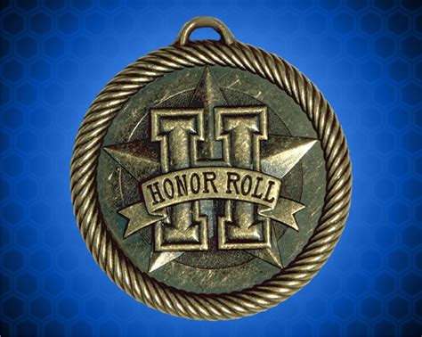 2 Inch Gold Honor Roll Value Medal