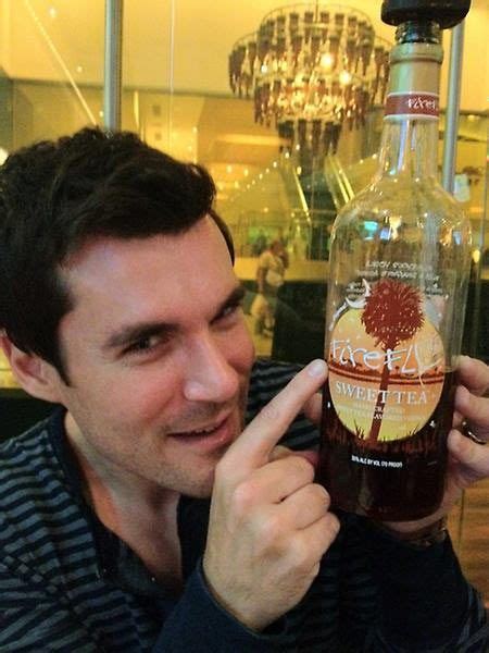 Sean Maher showing off some Firefly Vodka シ Made on Wadmalaw Island thirty miles south of
