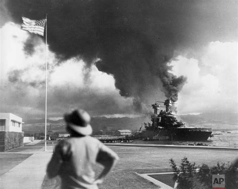 Naval base at pearl harbor on oahu island, hawaii, by the japanese on december 7, 1941, which precipitated the entry of the united states into world war ii. Pearl Harbor remembered 75 years later — AP Images Spotlight