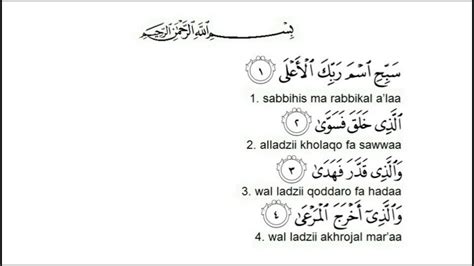 Pw Learning Quran Surah Al Ala 087 Youtube