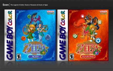 The Legend Of Zelda Oracle Of Seasonsages Game Boy Color Box Art