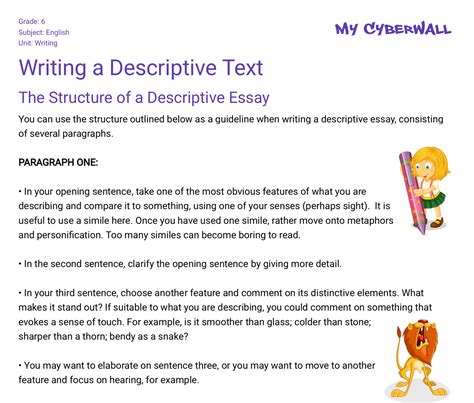 Descriptive Paragraph Essay Descriptive Setting Paragraph Essay Example Words