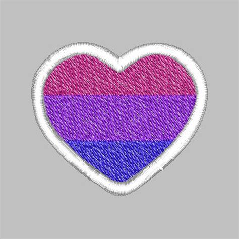 Bisexual Bi Pride Flag Heart Embroidered Buckleback Dad Etsy