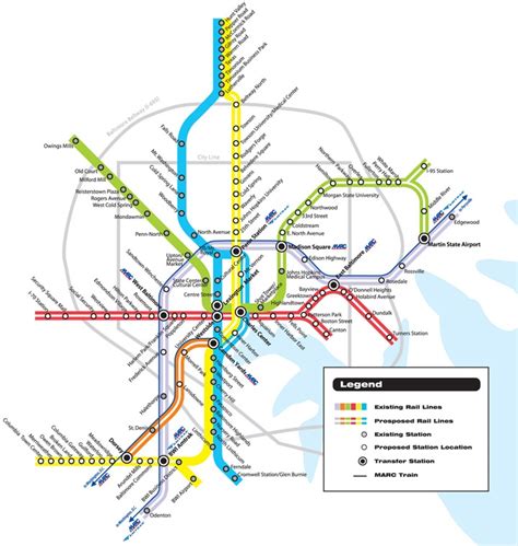 Baltimore Metro Underground Map Singapore Map Subway Map
