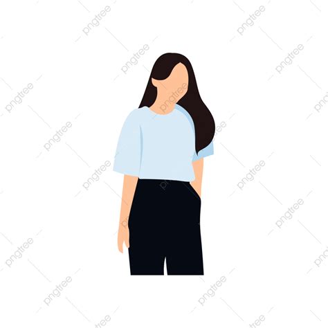 One Woman Clipart Hd Png Woman Standing With One Hand In The Pocket