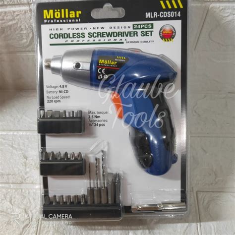 Jual Mesin Bor Obeng Set Baterai Screwdriver Cordless Mollar Pcs