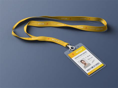 lanyard id card holder mockup  behance