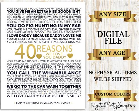 Reasons Why We Love You Birthday Poster Years Ago Birthday Printable Sign