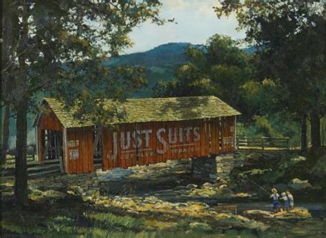 Eric Sloane Old Covered Bridge Oil Painting Reproductions For Sale
