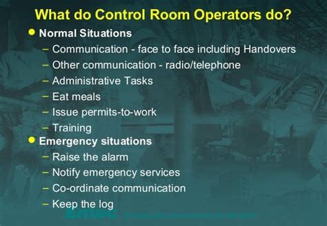 2004 Ibc The Role Of Control Room Operators