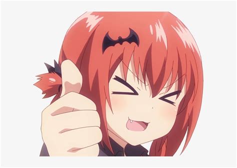 Become A Satania Follower Today Anime Emoji Thumbs Up Free