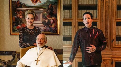 The New Pope Sharon Stone Y Marilyn Manson Se Unen A La Continuación