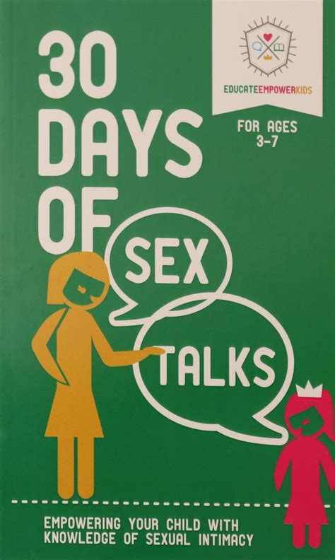 30 Days Of Sex Talks Ages 3 7 Defend Dignity