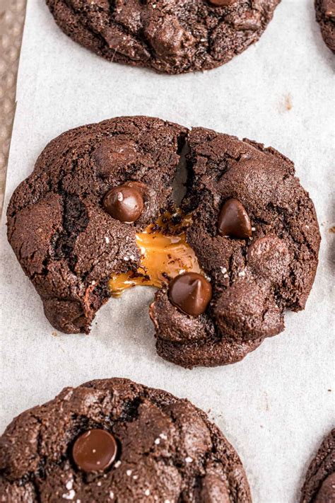 Salted Caramel Chocolate Cookies Recipe Shugary Sweets