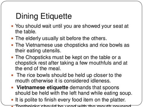 Southeast Asia Powerpoint Dining Etiquette Southeast Asia Eating