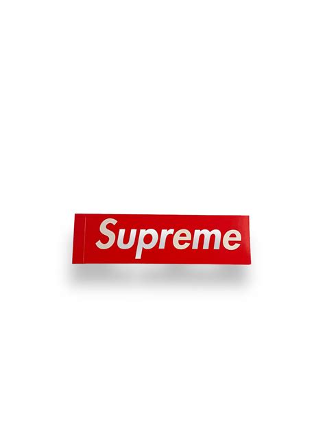 Supreme Red Box Logo Sticker Paid In Soles