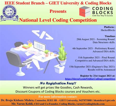 National Level Coding Competition 2021 Gandhi Institute Of Engineering