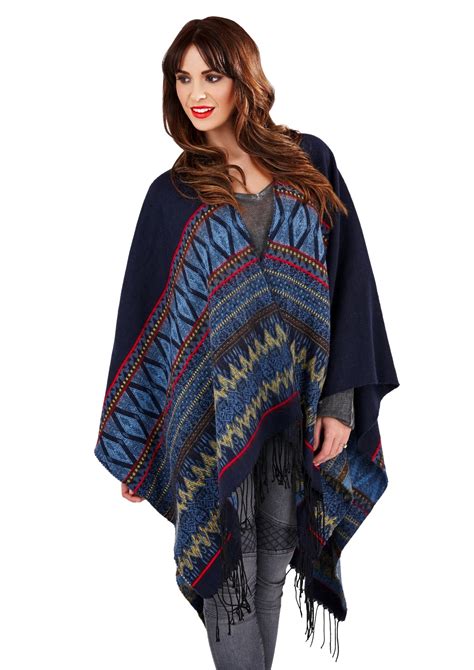 Womens Warm Winter Poncho Wrap Knitted Shawl Throw Cape Scarf Ladies