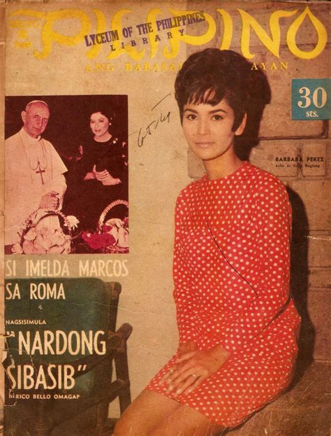 Barbara Perez 1969 Philippine Art Filipiniana Beauty Magazine Female