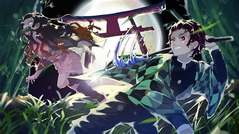 Purple Anime Wallpaper 4k Demon Slayer Tanjirou Kamado With Sword Images