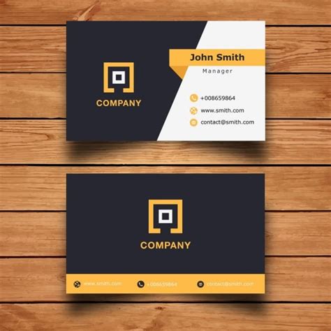 Free Vector Modern Corporate Business Card Design